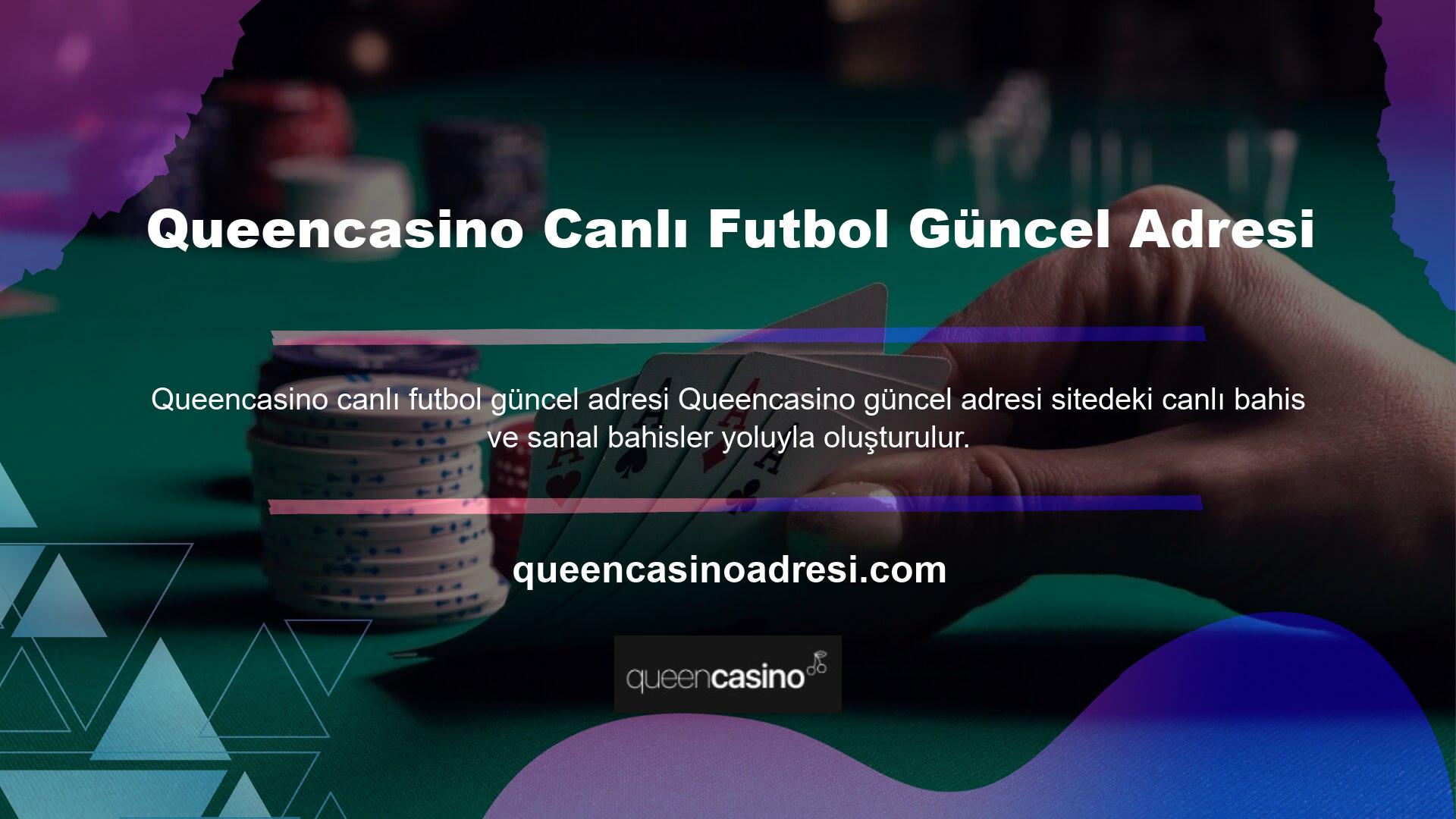 Queencasino web sitesinde casino oyunları da mevcuttur